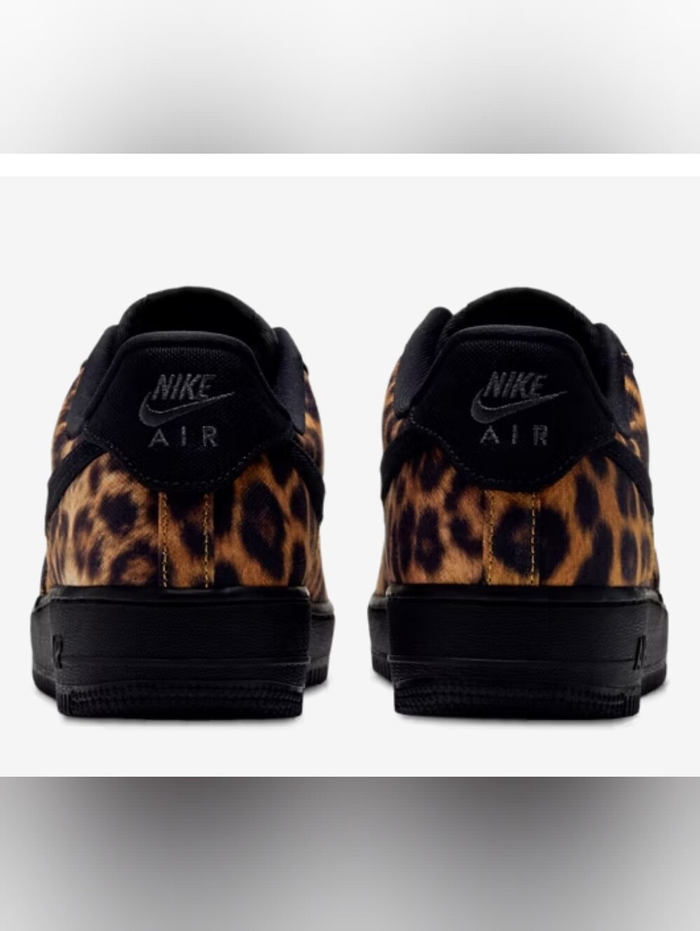 Nike Air Force 1 07 SE Leopard Print Shoes Customized with Swarovski Crystals - Picture 2 of 4